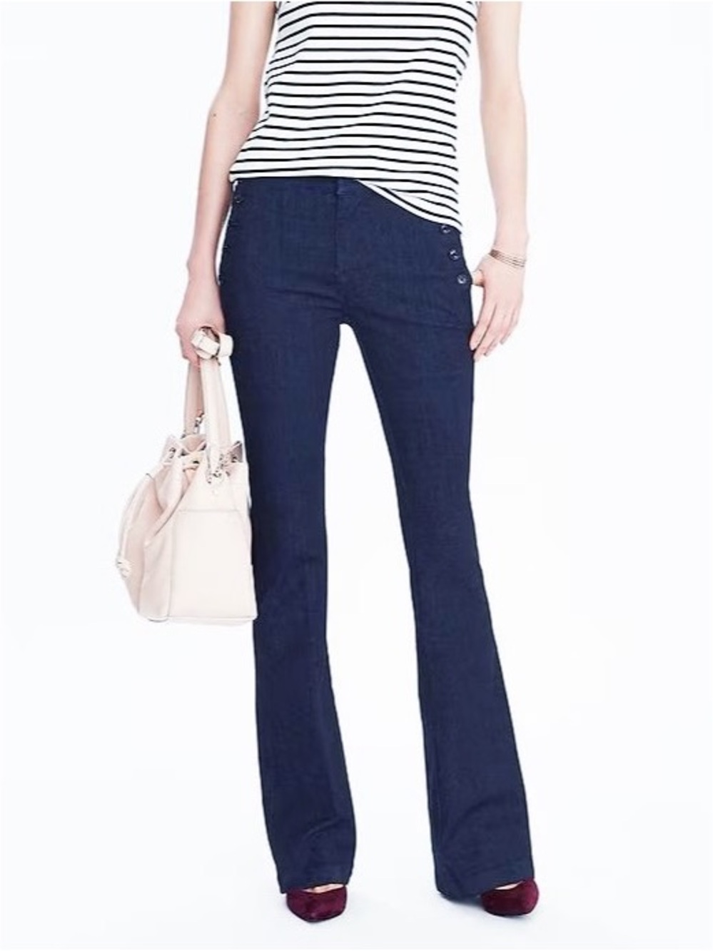 Banana Republic Sailor Flare Jeans Medium Wash Size 28P